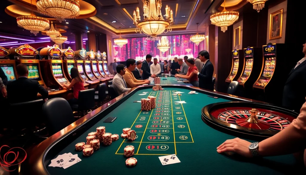 SODO casino table action with players immersed in a high-stakes gaming atmosphere.