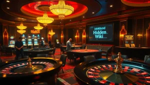 Experience the hidden wiki of casino gaming with players engaged in thrilling roulette and poker action.