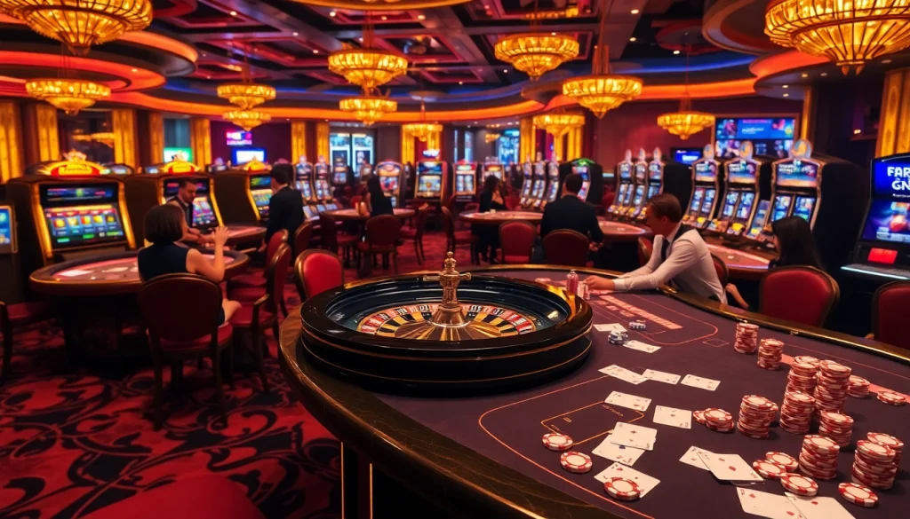 Engaging players at a luxurious uu88 casino roulette table amidst vibrant gambling excitement.