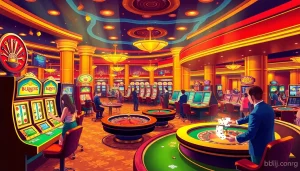 Players enjoying an exciting gaming experience at bdjl.org's luxurious casino floor.