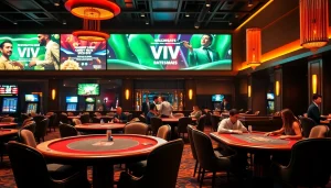 Pinco Casino VIP aksiyalarına dair lüks kazino mühiti ilə dolu elegant bir görüntü.