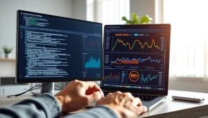 Web scrapping process in a modern e-commerce workspace with dynamic price tracking.