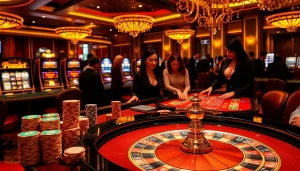 Experience thrilling games at i9bet with luxurious casino tables and engaging players.