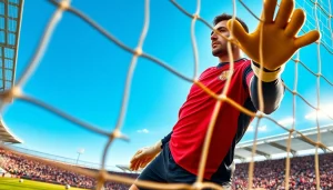 บอลวันนี่ ผู้รักษาประตูฟุตบอลทำการเซฟในสนาม