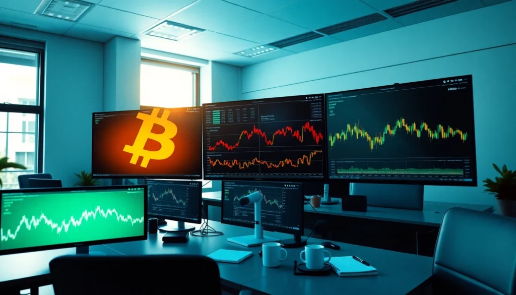 Acheter bitcoin facilement avec un matériel de trading moderne affichant des graphiques.