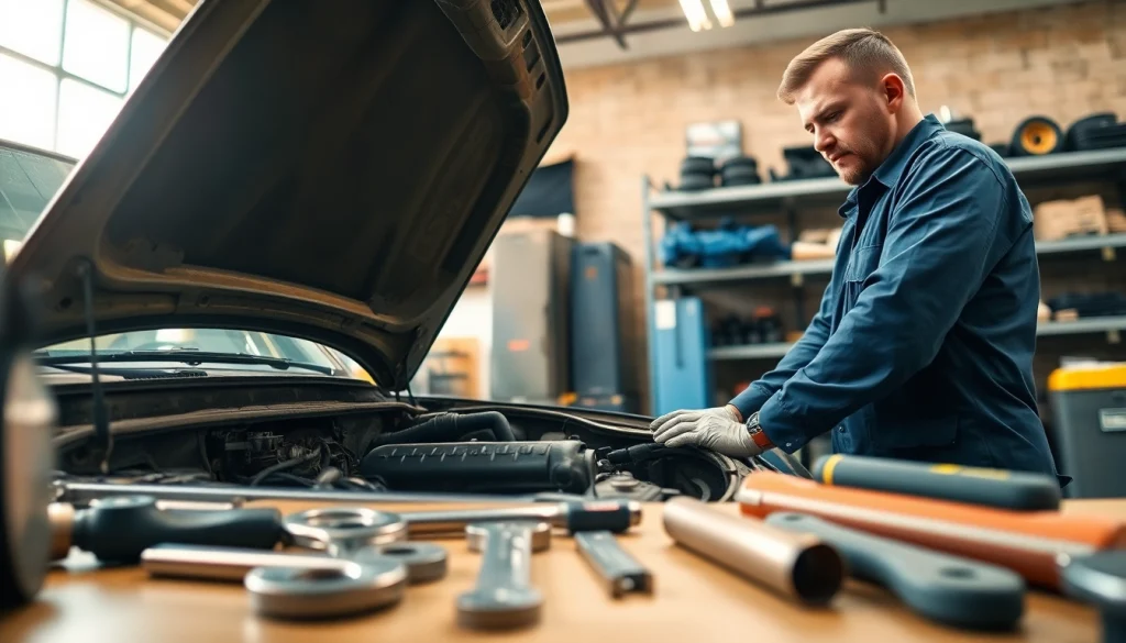Evaluate the best extended auto warranty for older vehicles in a mechanic's professional garage.