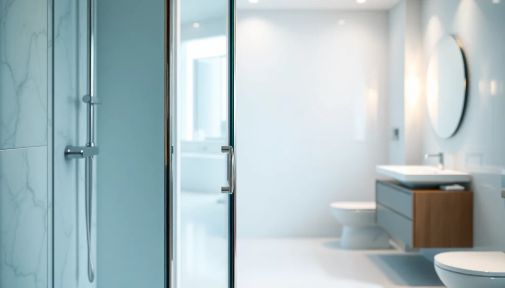 Showcasing premium shower doors UK in a contemporary bathroom environment, highlighting sleek design and quality.
