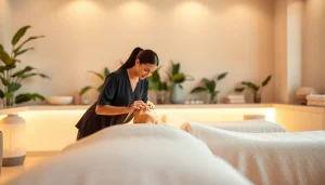 Experience the ambiance of top rated beauty spas with a serene treatment room setting.