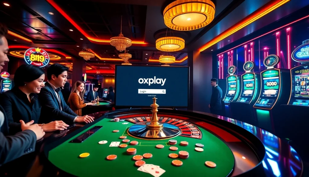 Experience luxury gaming with the oxplay login at vibrant casino tables filled with excitement.