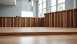 Elevate your space with fluted wood panels showcasing their textured elegance in a modern interior.