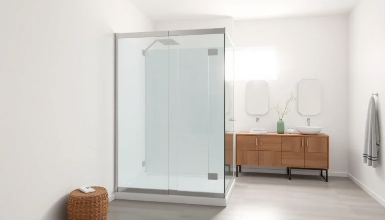 Erleben Sie die sonni Duschkabine 80x80 in einem modernen, stilvollen Badezimmer mit eleganten Glasflächen.