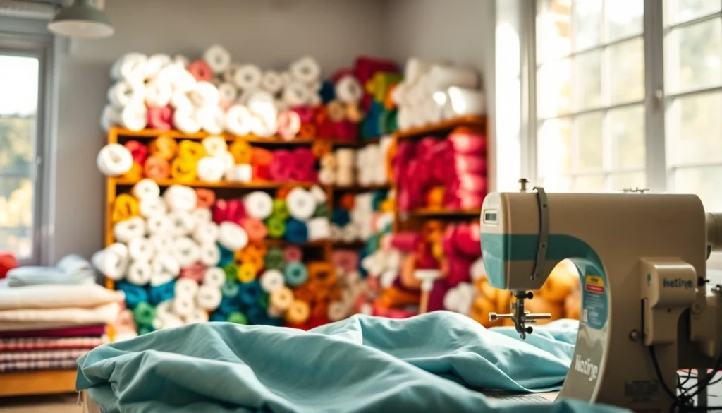 Bekijk goedkope katoen rollen in een levendige textielstudio waarin creativiteit tot leven komt.