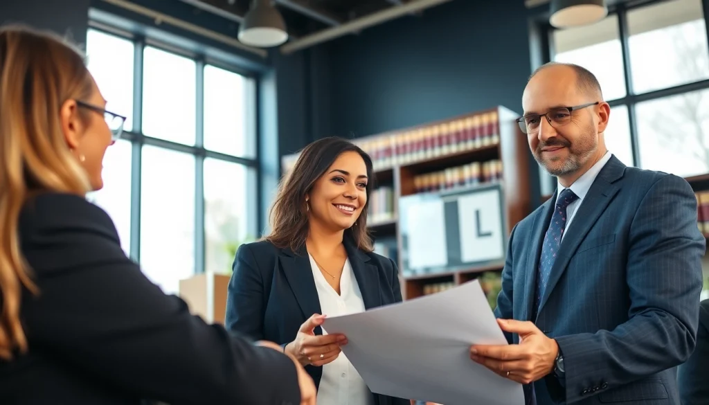 Greenville Personal Injury Lawyers consulting with a client in a welcoming office.