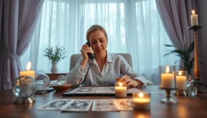 タロットカードとキャンドルを使った電話占い 当たるを示す魅力的な霊視セッション。