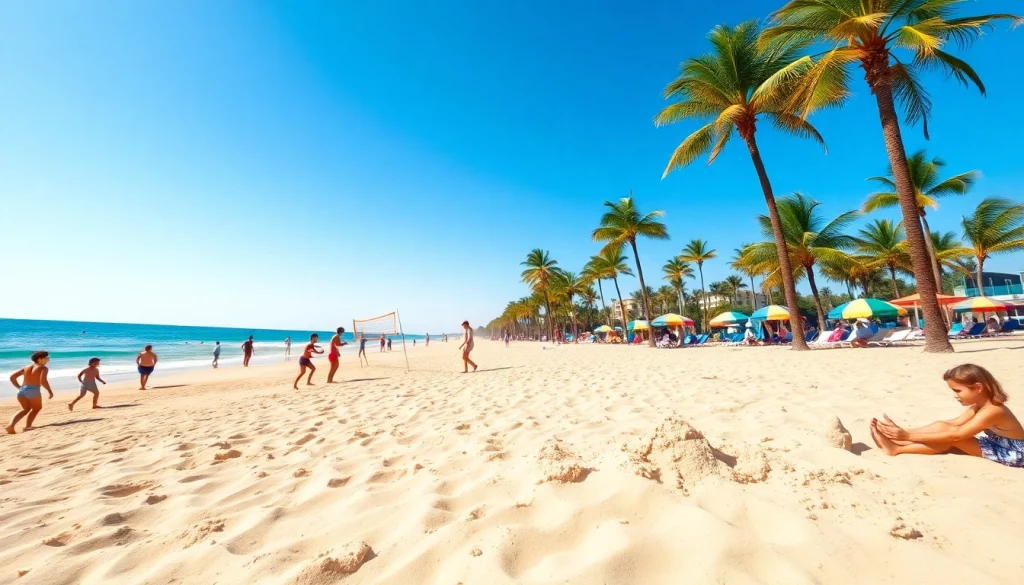 Experience the vibrant atmosphere of https://myrtlebeachsc.com/ with families enjoying sunny beach activities.