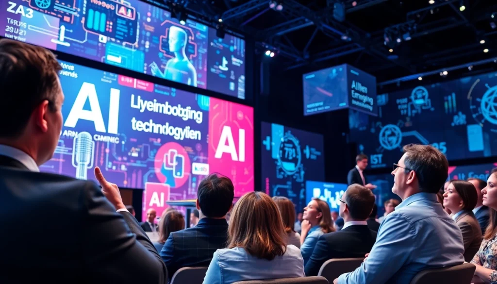 Attendees actively participating in discussions at the AI and emerging technology conference.