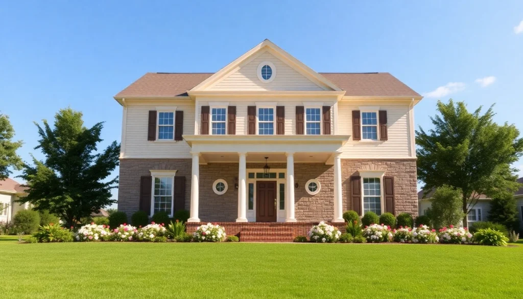 Stunning Winchester Foursquare Revival house showcasing elegant architecture and lush surroundings.