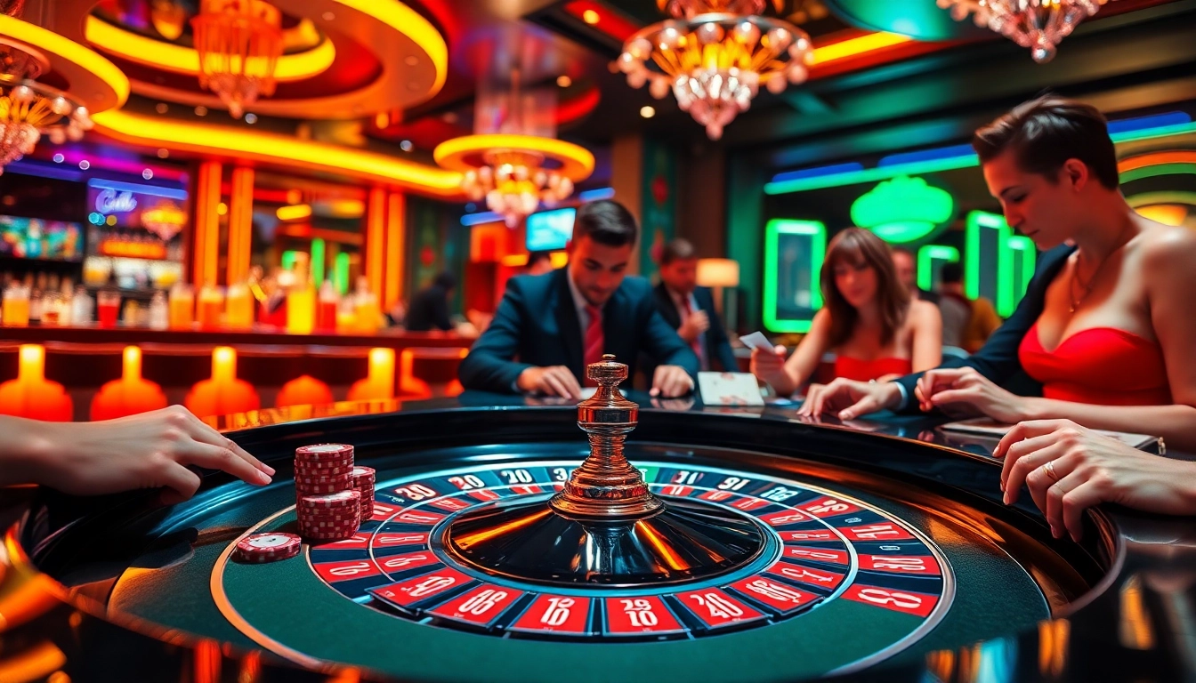 Permainan menarik di vegas88 dengan pemain yang sedang bertaruh di meja roulette.