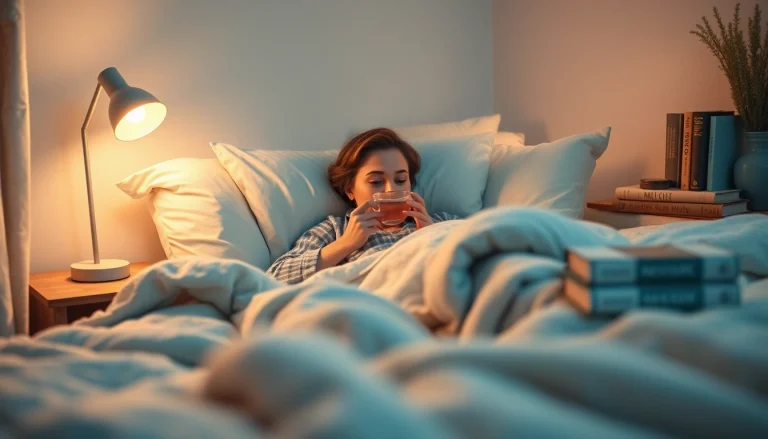 風邪を早く回復させる方法を描いた居心地の良い寝室の情景（風邪を一晩で治す方法）