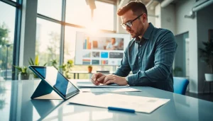 Creating a compelling web design essex for trades in a modern studio setting