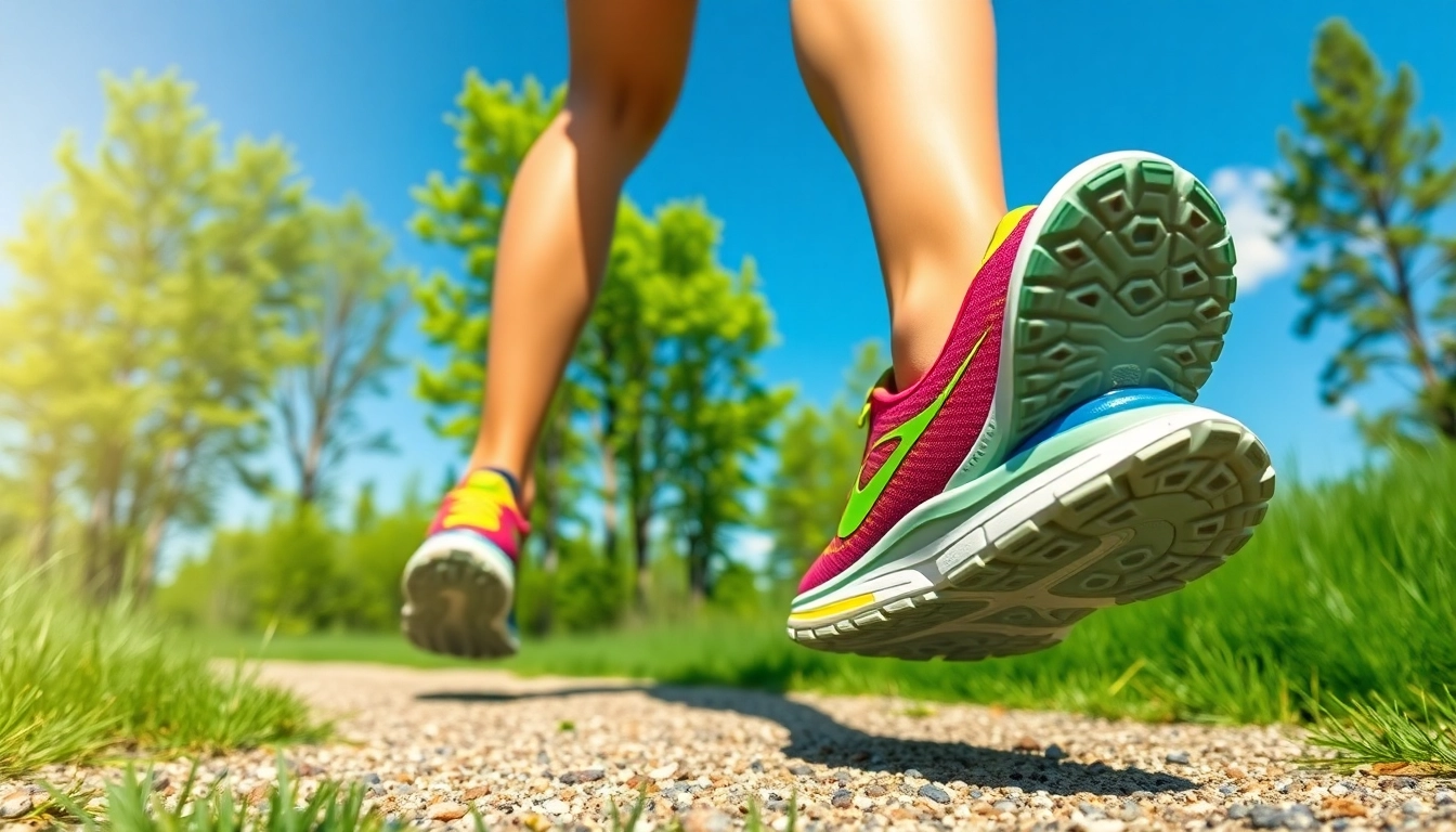 Una mujer corriendo en la naturaleza con zapatillas brooks glycerin mujer destacando su diseño.