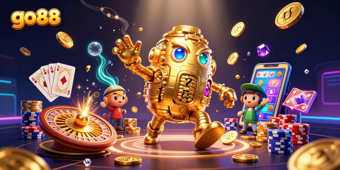 Experience go 88 gaming excitement with the golden golem and dynamic casino elements.