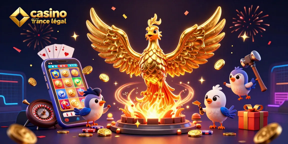Plongez dans le monde du casino en ligne en France légal avec une scène dynamique de jeux et de gains.
